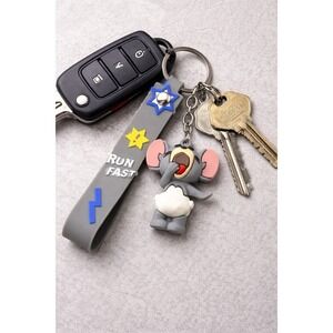 Tom And Jerry Jerry Mouse Keychain Cute Cartoon Mouse Bag Charm Keyring